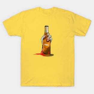 Zombie Hand Double Tap on Yellow T-Shirt